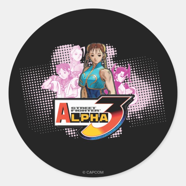 Street Fighter Alpha 3 Femme Fatale Classic Round Sticker (Front)