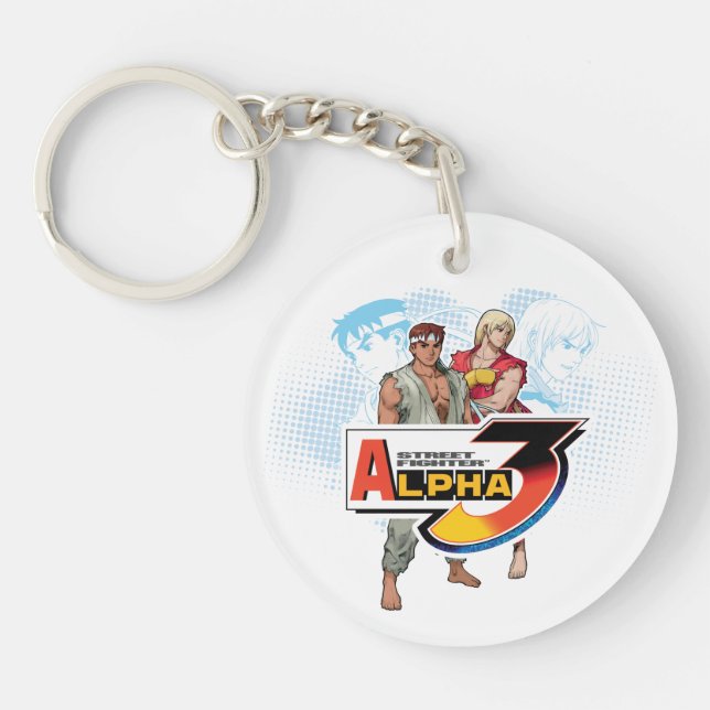 Street Fighter Alpha 3 Ken & Ryu Keychain (Front)