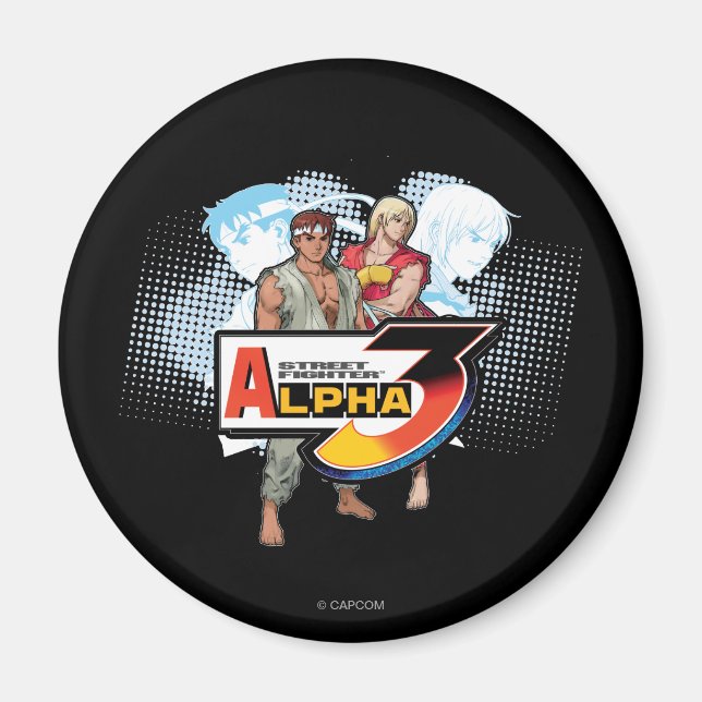 Street Fighter Alpha 3 Ken & Ryu Magnet (Front)