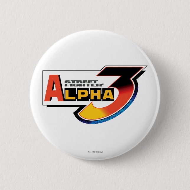Street Fighter Alpha 3 Logo 2 Inch Round Button (Front)