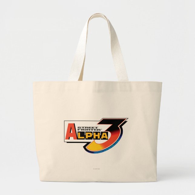 Street Fighter Alpha 3 Logo Large Tote Bag (Front)