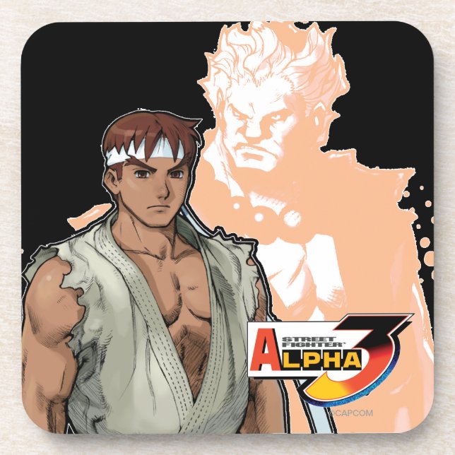 Street Fighter Alpha 3 Ryu & Akuma Coaster (Front)