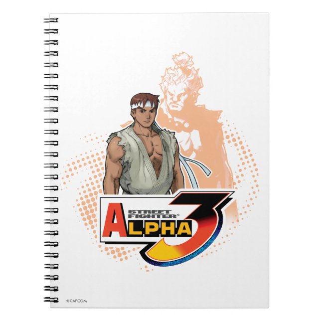 Street Fighter Alpha 3 Ryu & Akuma Notebook (Front)