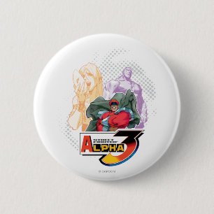 Street Fighter Alpha 3 Shadowloo 2 Inch Round Button