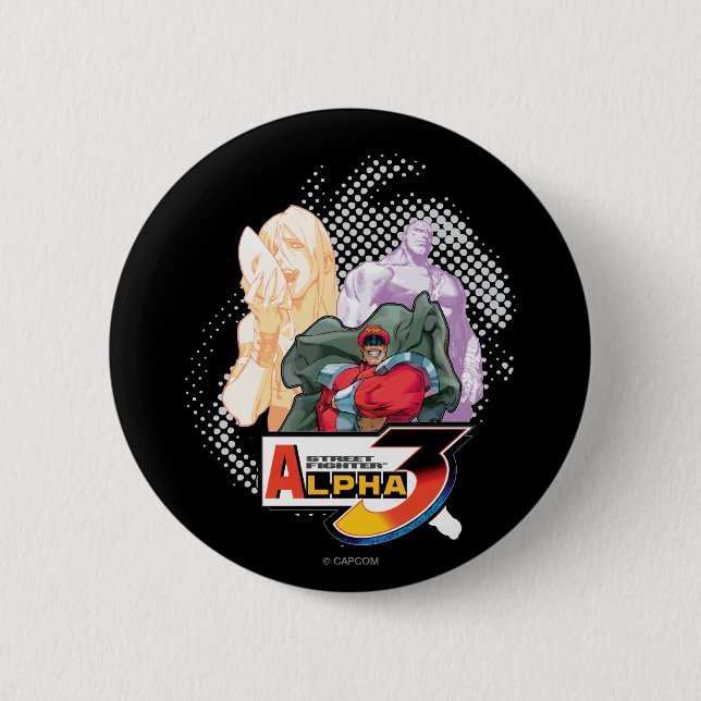 Street Fighter Alpha 3 Shadowloo 2 Inch Round Button (Front)