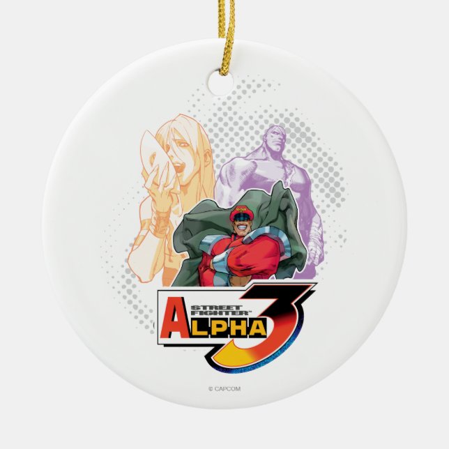 Street Fighter Alpha 3 Shadowloo Ceramic Ornament (Front)