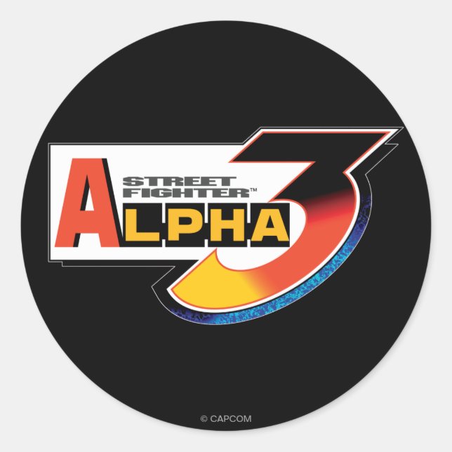 Street Fighter Alpha 3 Shadowloo Classic Round Sticker (Front)