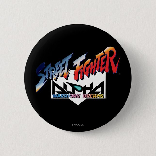 Street Fighter Alpha Logo 2 Inch Round Button (Front)