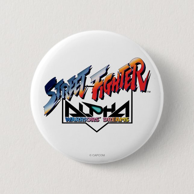 Street Fighter Alpha Logo 2 Inch Round Button (Front)