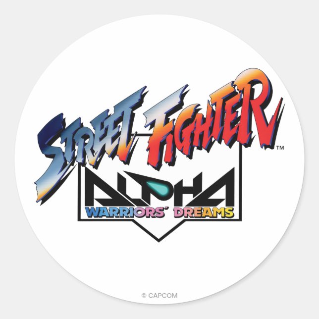 Street Fighter Alpha Logo Classic Round Sticker (Front)