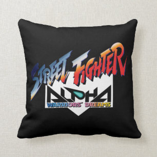 Street Fighter Alpha Logo Throw Pillow