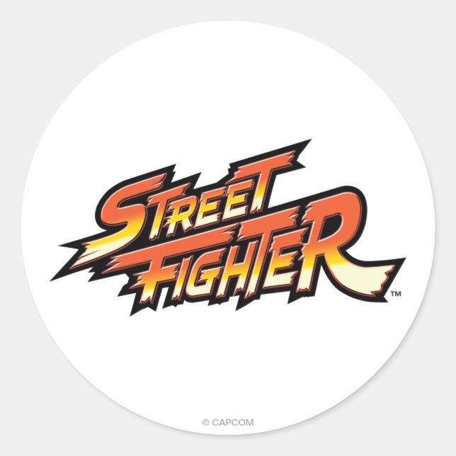 Street Fighter Brand Logo Classic Round Sticker (Front)