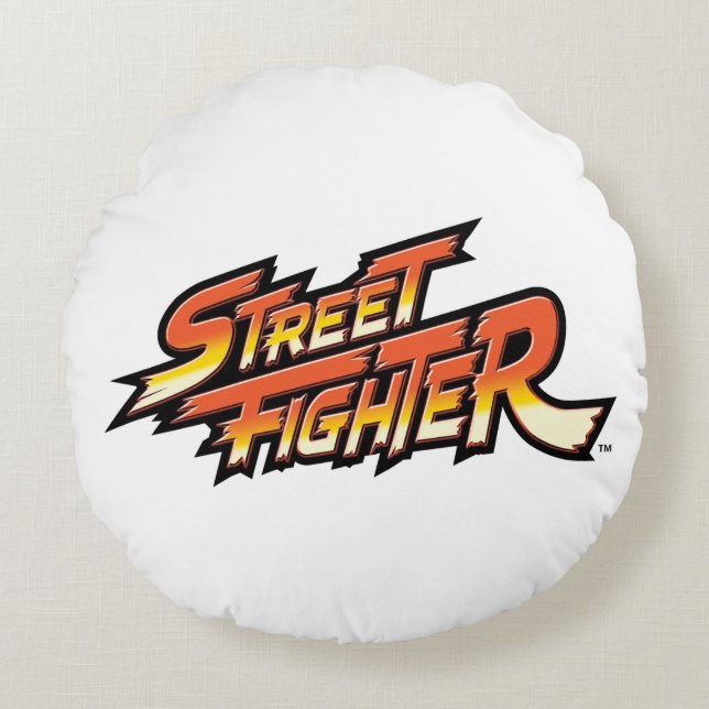 Street Fighter Brand Logo Round Pillow (Front)