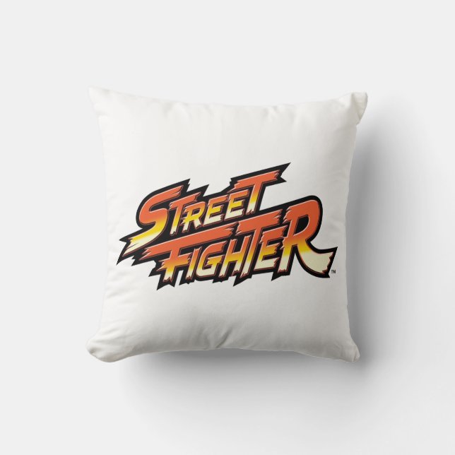 Street Fighter Brand Logo Throw Pillow (Front)
