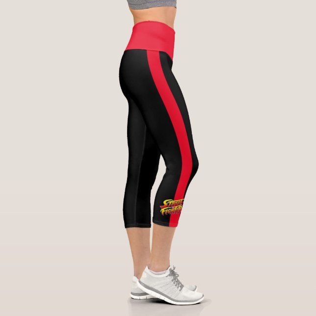 Street Fighter II Logo Capri Leggings (Right)