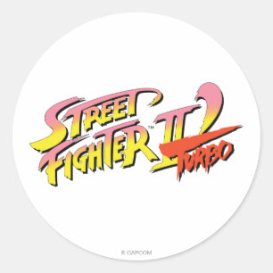 Street Fighter II Turbo Classic Round Sticker