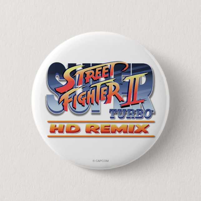 Street Fighter II Turbo HD Remix Logo 2 Inch Round Button (Front)