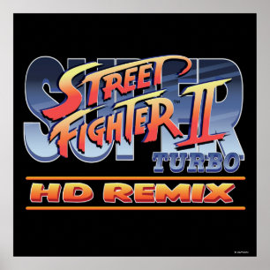 Street Fighter II Turbo HD Remix Logo Poster
