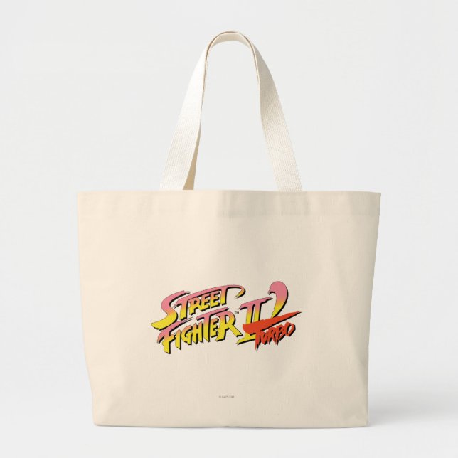 Street Fighter II Turbo Large Tote Bag (Front)