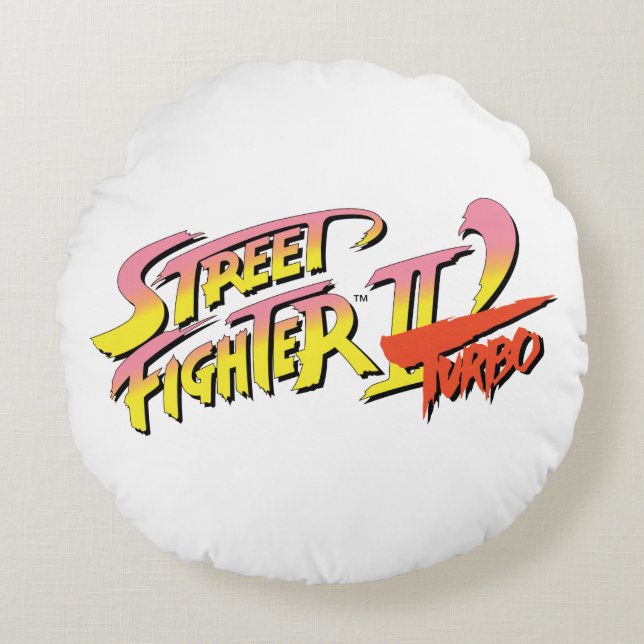 Street Fighter II Turbo Round Pillow (Front)