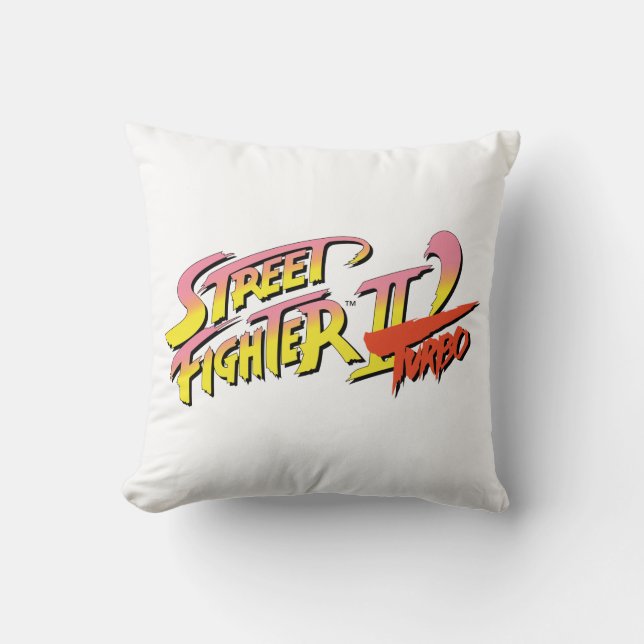 Street Fighter II Turbo Throw Pillow (Front)
