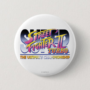 Street Fighter II Turbo UC Logo 2 Inch Round Button