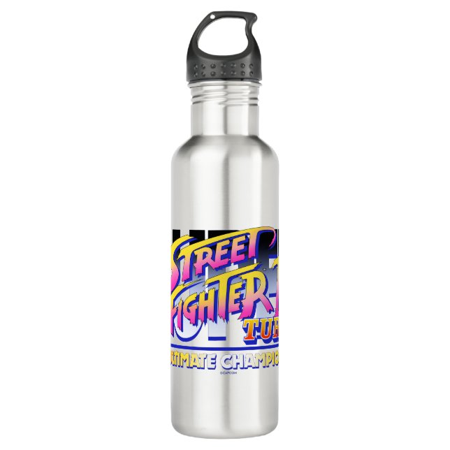 Street Fighter II Turbo UC Logo 710 Ml Water Bottle (Front)