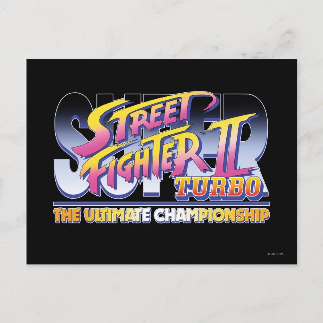 Street Fighter II Turbo UC Logo Postcard (Front)