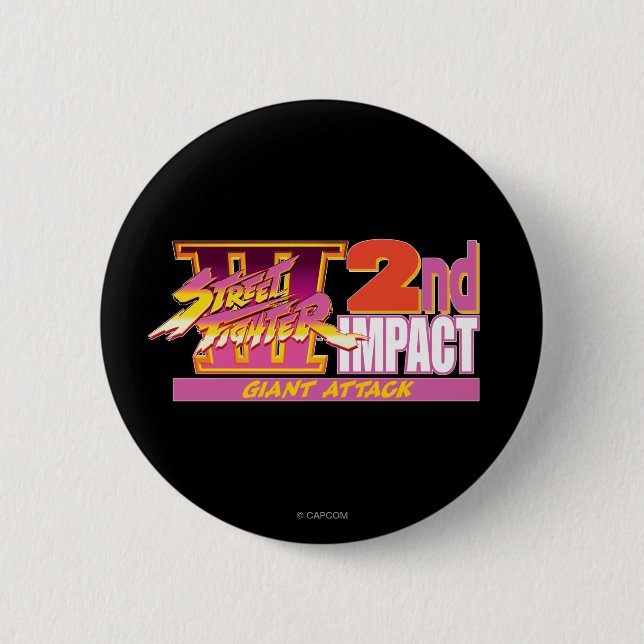 Street Fighter III 2nd Impact Logo 2 Inch Round Button (Front)