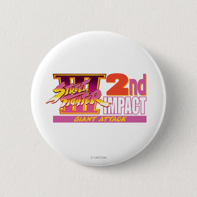 Street Fighter III 2nd Impact Logo 2 Inch Round Button (Front)