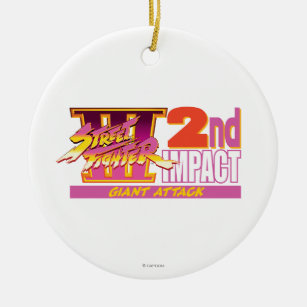 Street Fighter III 2nd Impact Logo Ceramic Ornament