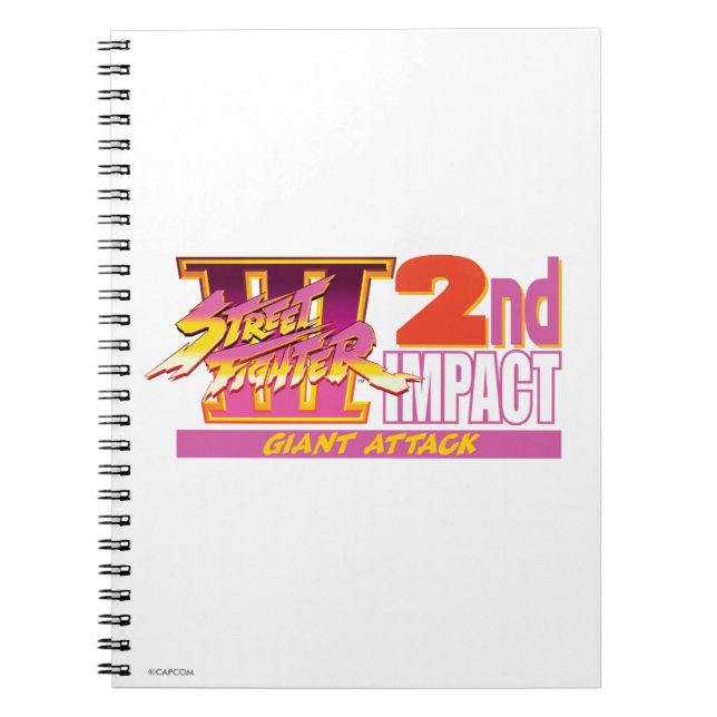 Street Fighter III 2nd Impact Logo Notebook (Front)