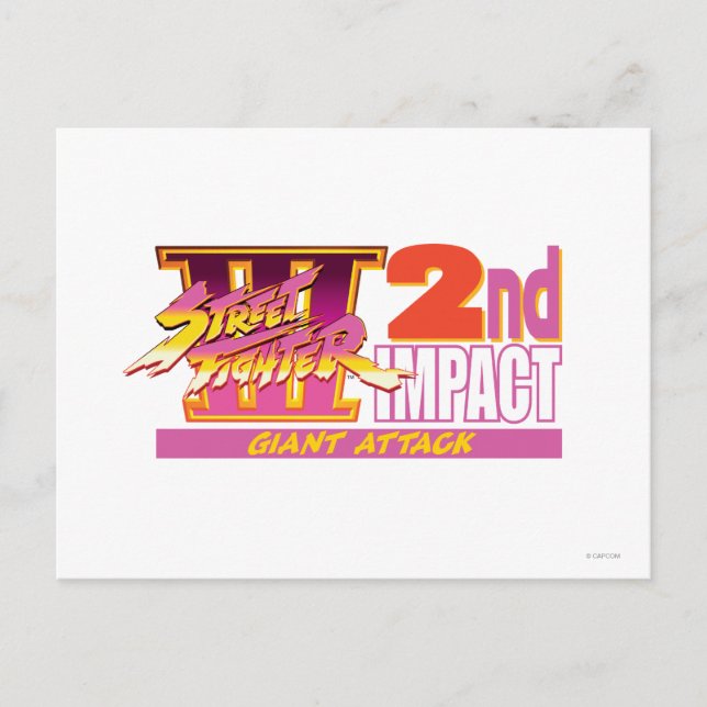 Street Fighter III 2nd Impact Logo Postcard (Front)