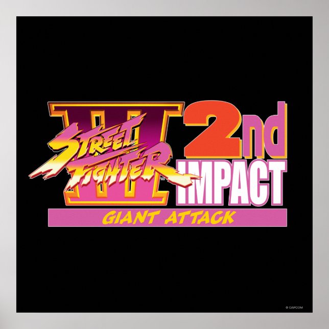 Street Fighter III 2nd Impact Logo Poster (Front)