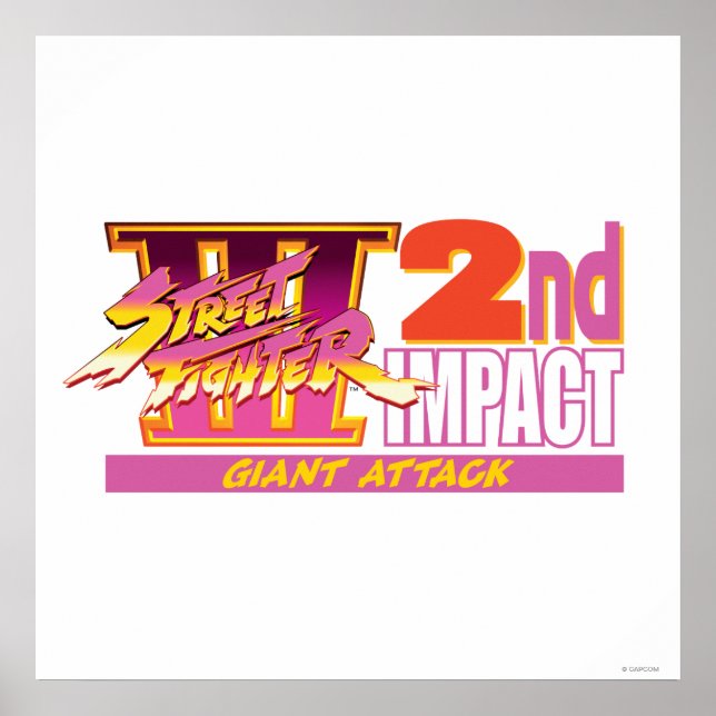 Street Fighter III 2nd Impact Logo Poster (Front)