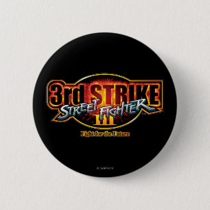 Street Fighter III 3rd Strike Logo 2 Inch Round Button