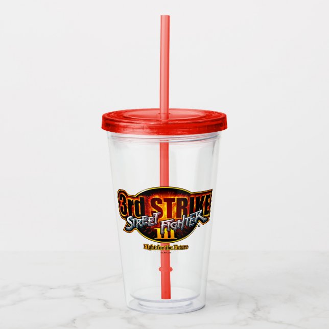 Street Fighter III 3rd Strike Logo Acrylic Tumbler (Front)