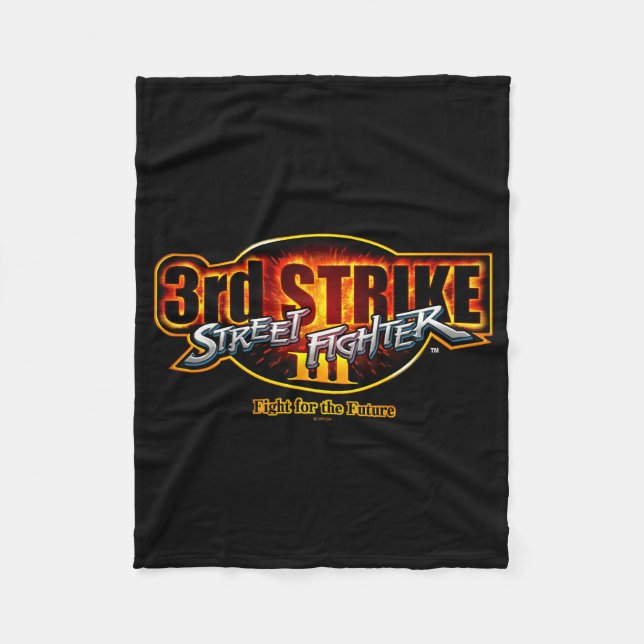 Street Fighter III 3rd Strike Logo Fleece Blanket (Front)