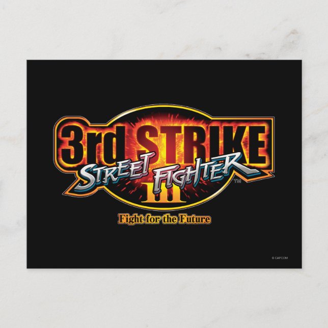 Street Fighter III 3rd Strike Logo Postcard (Front)