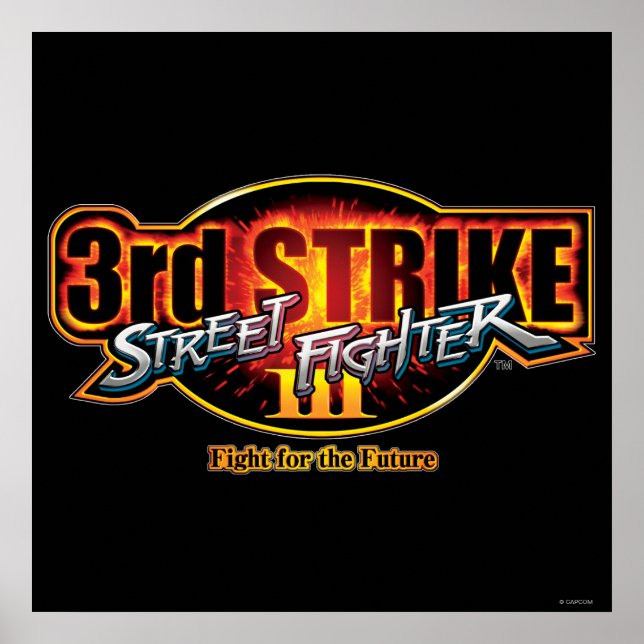 Street Fighter III 3rd Strike Logo Poster (Front)