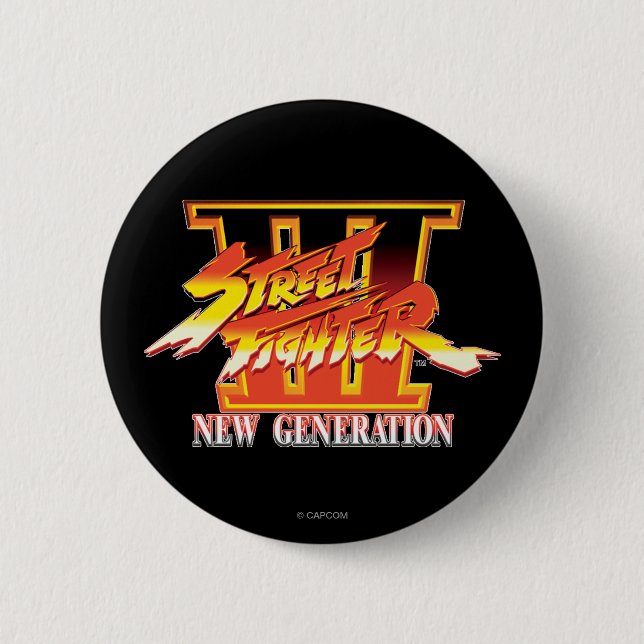 Street Fighter III New Generation Logo 2 Inch Round Button (Front)