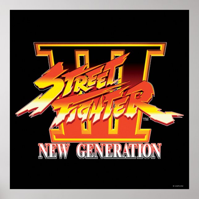 Street Fighter III New Generation Logo Poster (Front)