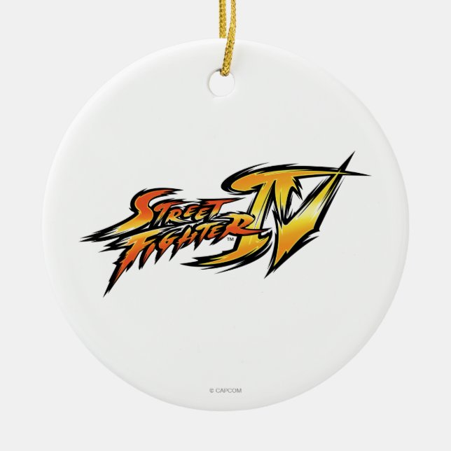 Street Fighter IV Logo Ceramic Ornament (Front)