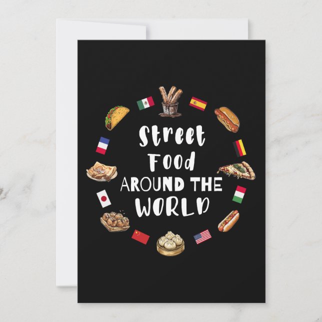 Street food around the world invitation (Front)