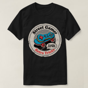 Street Gamer Retro Tricks Skate Controller T-Shirt
