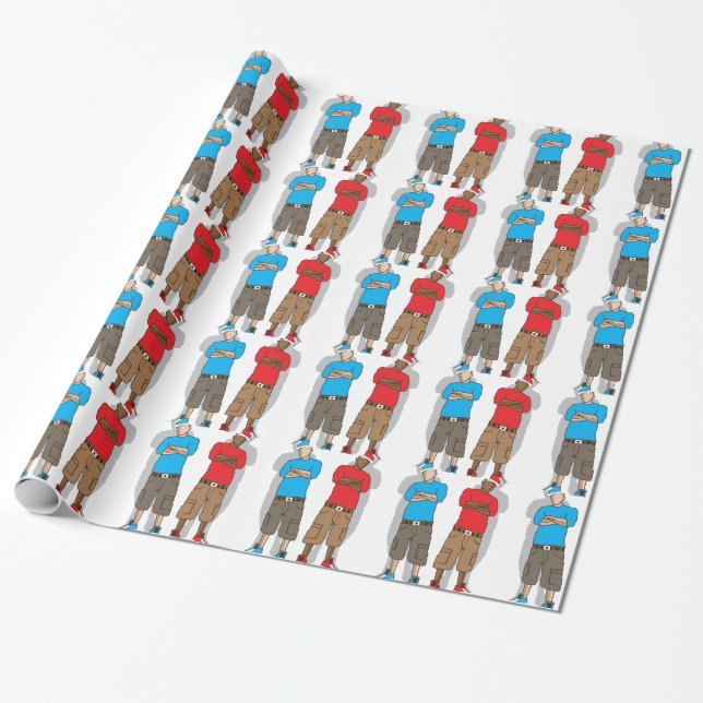 Street gangsters wrapping paper (Unrolled)