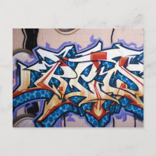 Street Graffiti Art Postcard