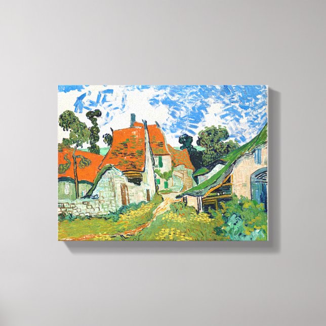 Street in Auvers-sur-Oise Canvas Print (Front)
