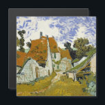 Street in Auvers-sur-Oise Vincent  van Gogh<br><div class="desc">Street in Auvers-sur-Oise.  Vincent Willem van Gogh. Nice village landscape. Street of a small town with stone houses under red roofs. There are trees in the background. Clouds are running across the blue sky. Reproduction of famous works of art  images in the public domain.</div>
