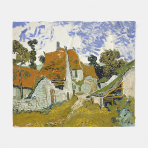 Street in Auvers-sur-Oise Vincent  van Gogh    Fleece Blanket